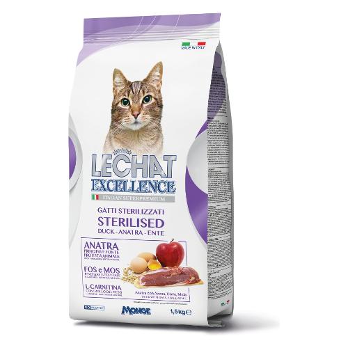 Monge Crocchette gatti sterilizzati gusto anatra ( Sacchetto 1,5 kg ) LECHAT EXCELLENCE 5983A
