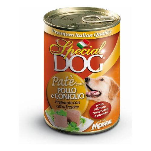 Monge Patè cane SPECIAL DOG pollo e coniglio Lattina 400 gr 0133