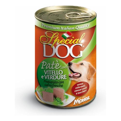 Monge Patè cane SPECIAL DOG vitello e verdure Lattina 400 gr 0132