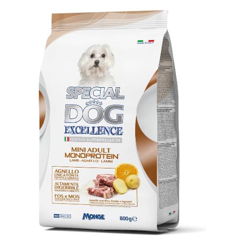 Monge Crocchette cani adulti taglia piccola gusto agnello ( Sacchetto 800 gr ) SPECIAL DOG EXCELLENCE 5988A
