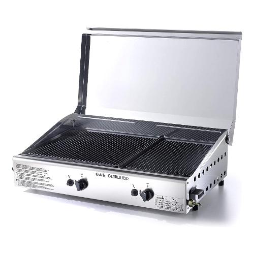 Ompagrill Piastra cottura GPL e Metano Plancha Double Duegas Inox satinato 4069 cover