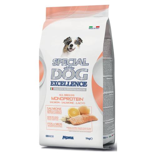 Monge Crocchette cani adulti tutte le taglie All Breeds gusto salmone ( Sacchetto 3 kg ) SPECIAL DOG EXCELLENCE 5986
