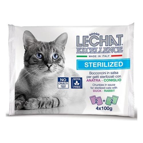 Monge Alimento LECHAT EXCELLENCE anatra e coniglio Multipack 4x100 gr 803A