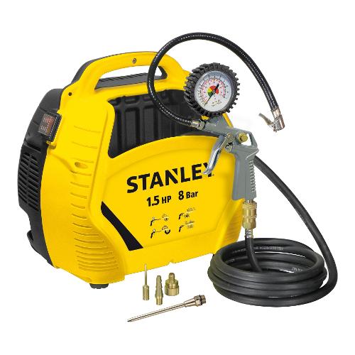 Compressore aria portatile 6 lt Stanley DST 100/8/6 silenzioso oil