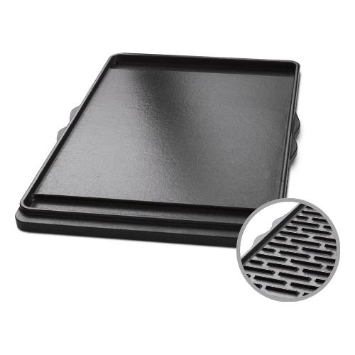 Weber Piastra ghisa (44,2x30,7cm) reversibile liscia e rigata Nero 7598
