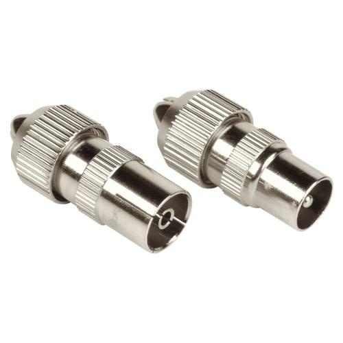 Hama Connettore antenna Coax Set 2 Pz Metal 00205211