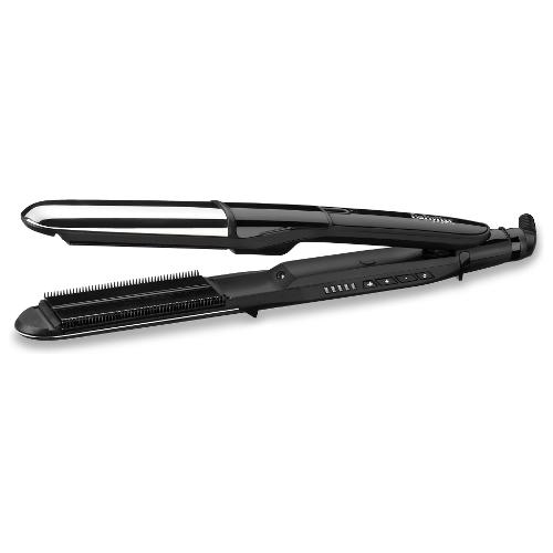 Babyliss Piastra capelli STEAM SHINE Vapore 2In1 Black e Silver ST496E