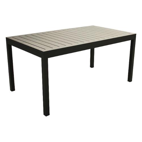 Amicasa Tavolo da esterno alluminio ALCAMO Fisso Antracite (160x90cm)