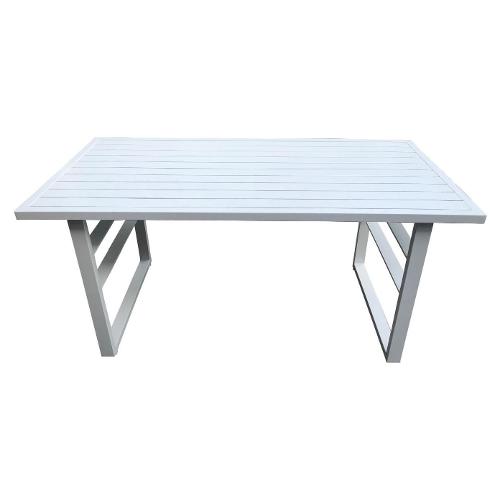 Amicasa Tavolo da esterno alluminio LOREN Fisso Bianco (140x71x68cm)