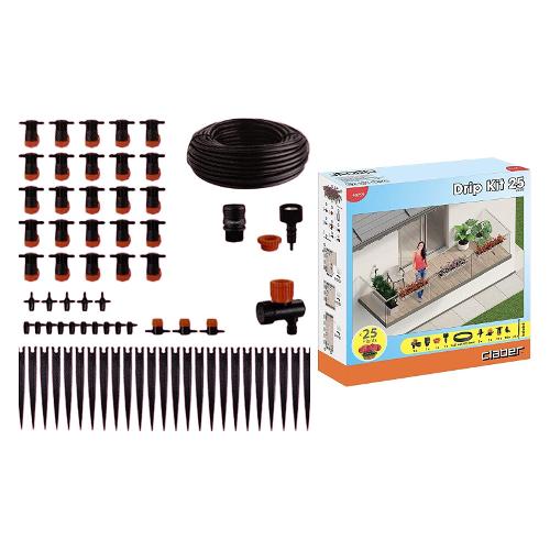 Kit irrigazione giardino a goccia Claber Kit Drip 25 Vasi Plus - 90759