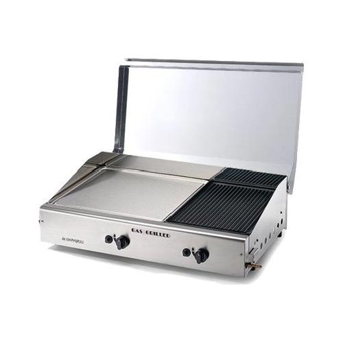 Ompagrill Piastra cottura GPL e Metano Plancha Double Duegas Inox satinato 4068 COVER M