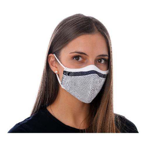 Masknit Mascherina protezione Classe 1 Type II Purity Bianco e Nero taglia M Include 1 filtro 61865