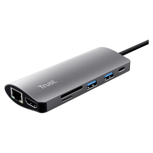 Trust HUB 7 in 1 DALYX Usb C Grey 23775