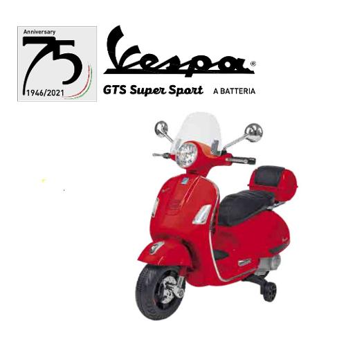 Moto Elettrica per Bambini Vespa GTS Scooter a Batteria 12 Volt