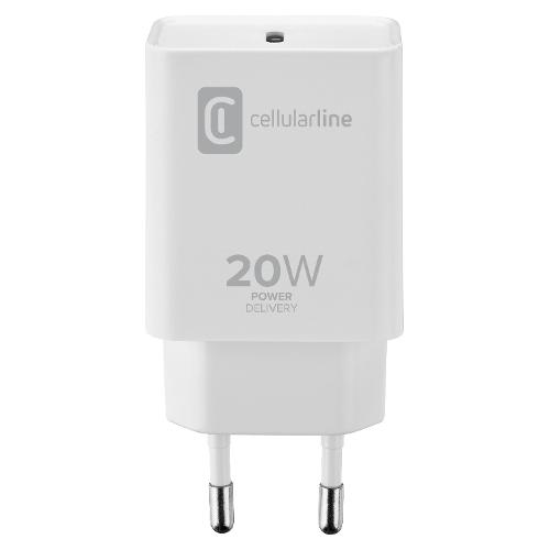 Cellular Line Caricabatterie USB Type-C CHARGER 20W Power Delivery White ACHIPDUSBCPD20WW