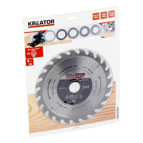 Mistral Lama a disco D 210 foro 30 mm (riduz. 25,4, 20, 19, 16, 15,9 ) KREATOR KRT021200