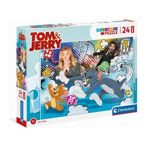 Clementoni Puzzle 24 pz Supercolor Tom e Jerry Maxi 3-6a (62x42cm) 24212