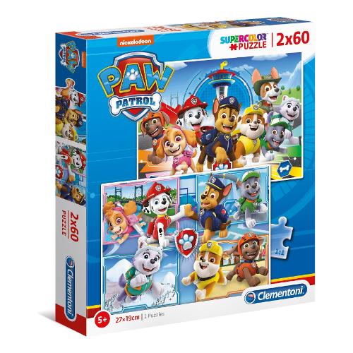 Clementoni Puzzle 2 x 60 pz (27x19cm) PAW PATROL 21617