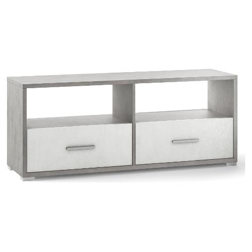 Sarmog DOUBLE Db801 Base soggiorno Cemento e Ossido bianco (139x41x57cm)