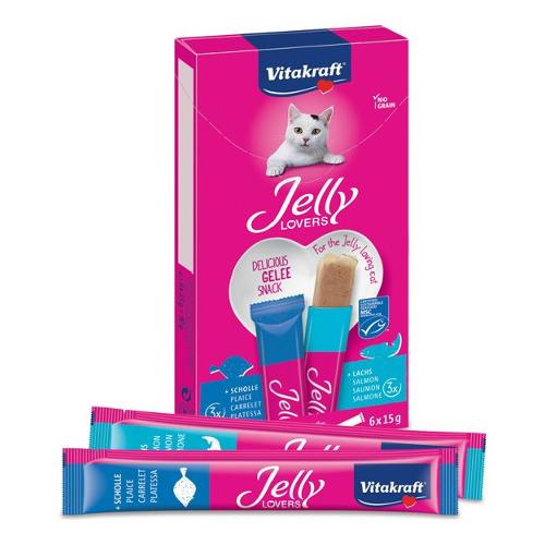 Vitakraft Alimento Jelly salmone e merluzzo 6 stick da 15 gr 59471