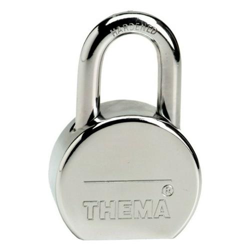 Thema Lucchetto chiave corazzato a disco Cromo 230013
