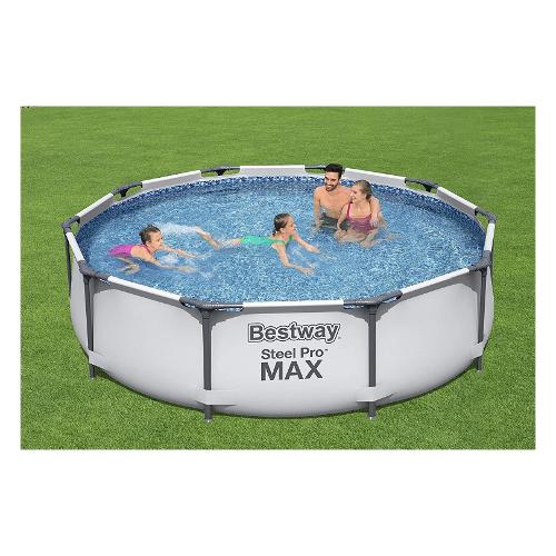 Bestway Piscina con pompa filtro (305x76cm) per 3 - 4 persone STEEL PRO MAX Blu 56408 3