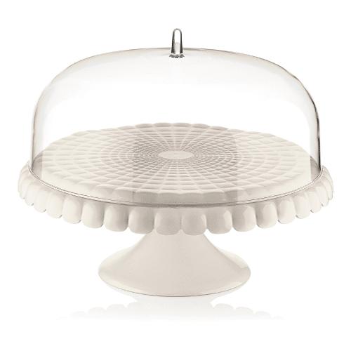 Guzzini Porta torta (36cm) alzata con coperchio TIFFANY Bianco 199400156