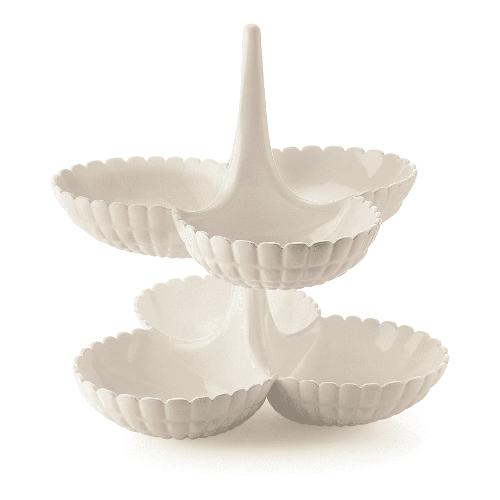 Guzzini Set antipasti 2 pz componibili (27x25x25,5cm) TIFFANY Bianco 199201156