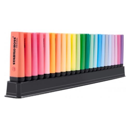 Stabilo Set evidenziatori punta scalpello 23 pz con stand BOSS ORIGINAL Colori assortiti 7023 01 5