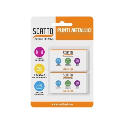 Scatto Punti cucitrice 4 mm Tipo P10 2 scatolette da 1000 punti 053