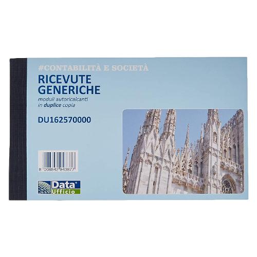 Data Ufficio Blocco ricevute duplice copia (16,8x16,8cm) DU162570000
