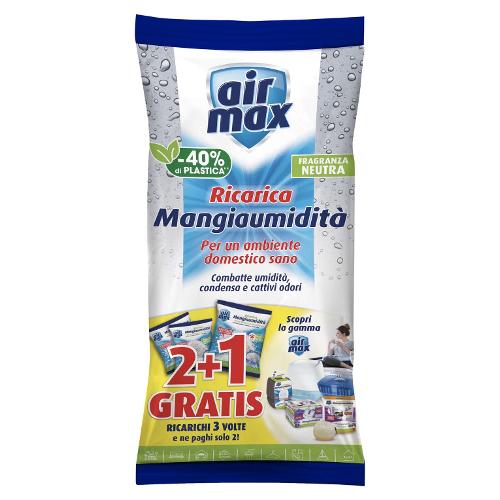 Uhu Bostik Assorbiumidità sali ricarica AIRMAX 3 buste da 450 gr Inodore D0739