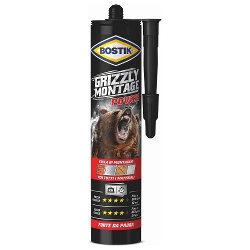 Uhu Bostik Colla montaggio Grizzly Montage Power Bianco tubo cartuccia 370 gr 6314009