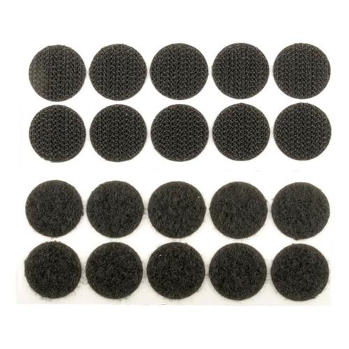 Confezione blister di 2 nastri velcro adesivi neri 20 mm x 1 m apli 13656