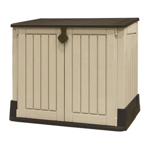 Box porta attrezzi STORE IT OUT Midi Beige e Marrone 132 x 71,5 x