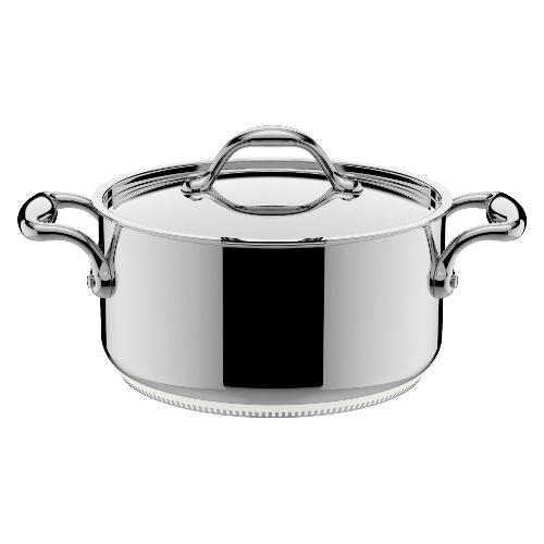 Lagostina Casseruola Inox (22cm) con coperchio ACCADEMIA Cromo lucido 116031222
