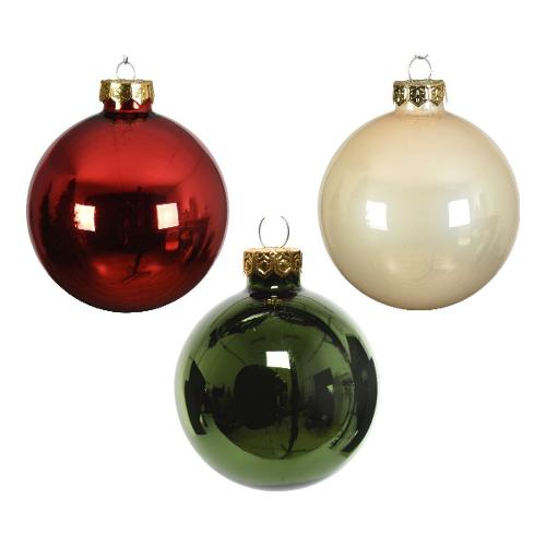Kaemingk Set palline albero di natale (20 pz) (6cm) Vetro Green e Red 142212