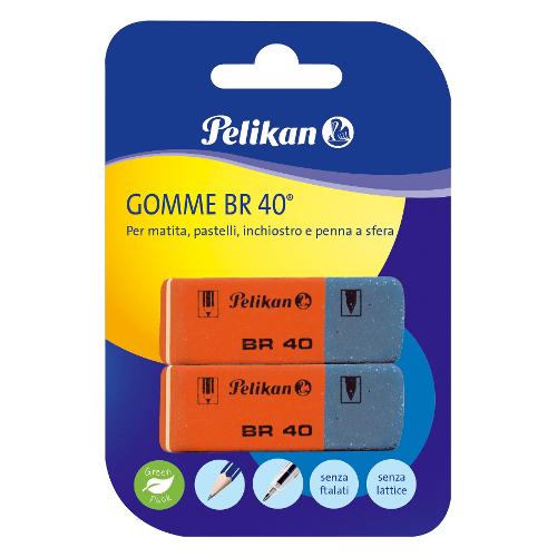 Pelikan Gomme doppio uso 2 pz Br40 Rosso e Blu 24006057
