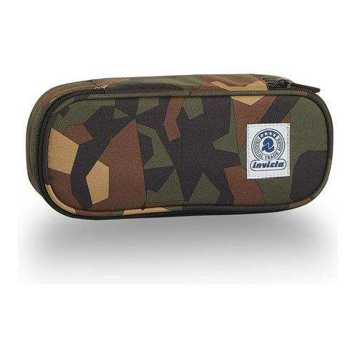 Invicta Astuccio round con portapenne (23x5,5x10cm) TWIST RECYCLED Camo green 306022112