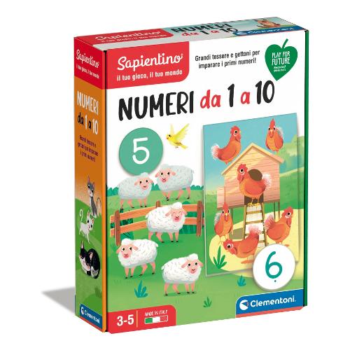 Clementoni Gioco educativo Numeri da 1 a 10 SAPIENTINO 16310