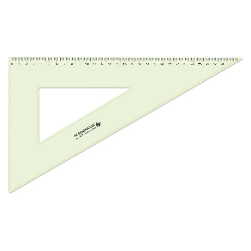 Arda Squadra disegno 60 gradi (30 cm) RE GENERATION Verde trasparente RE6030