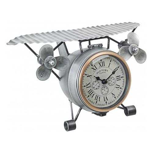 Bizzotto Orologio da tavolo (28,5x22x17cm) 150 3 CHARLES AEREO Silver 0182222