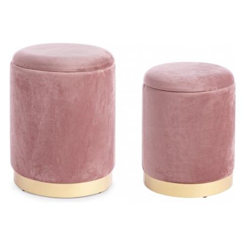 Bizzotto POLINA Set pouf Rosa antico