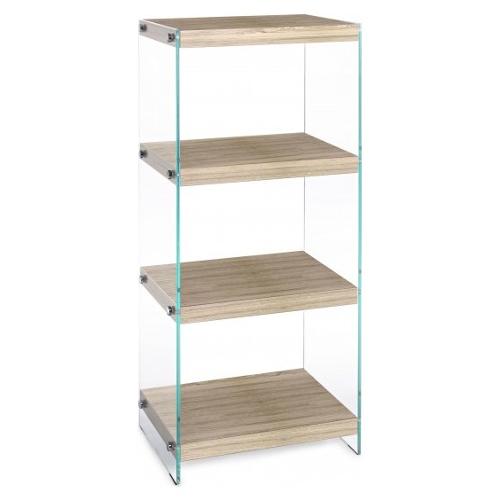 Bizzotto KENYA Line Libreria Vetro e Rovere (40 x 100 h cm) Mobile KIT