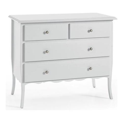Zanini MICHELA PLUS Comò 4 Cassetti Bianco