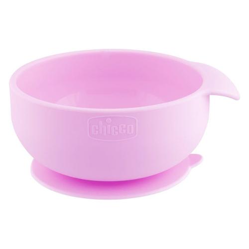 Chicco Piatto pappa Bowl con ventosa antiribaltamento Silicone Rosa 00010221100000
