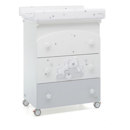 Foppapedretti Bagnetto fasciatoio 3 cassetti (69x47x89cm) DOLCESTELLA Bianco 9900072142