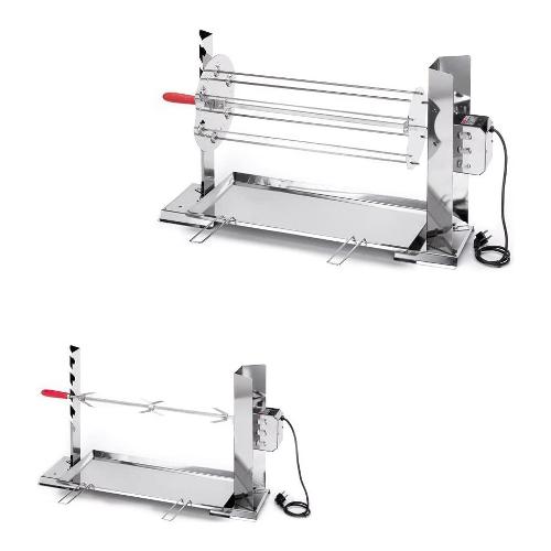 Ferraboli Girarrosto per caminetto 24 - 26 porzioni (100x35x40cm) Inox 551A