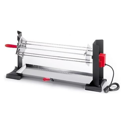 Ferraboli Girarrosto per caminetto 8 - 10 porzioni (66x25x40cm) Nero e Inox 550