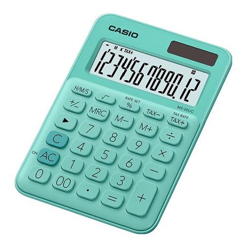Casio Calcolatrice da tavolo MS SERIES Big Lc Display Verde MS 20UC GN
